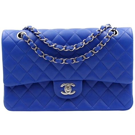 blue classic chanel bag